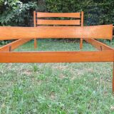 lit une personne en chêne blond années 50-60