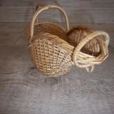 1960 vintage rattan bottle holder