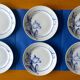 6 antique flat plates in Saint-Amand earthenware (Nord)