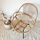 Vintage rattan armchair