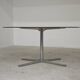 Table de repas en verre aluminium et acier chromé