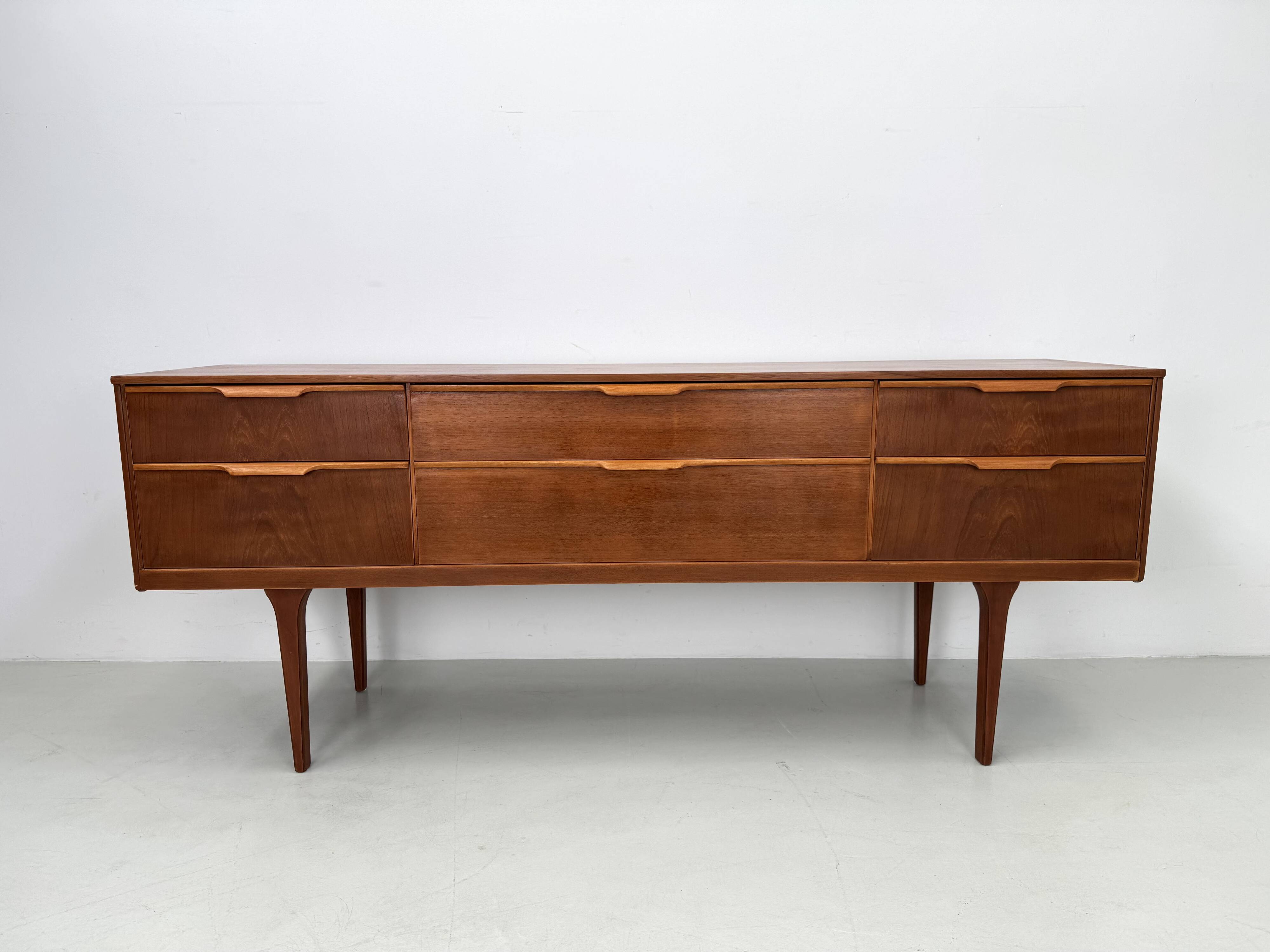 Vintage sideboard with 6 drawers by Austinsuite, designed by Frank Guille i