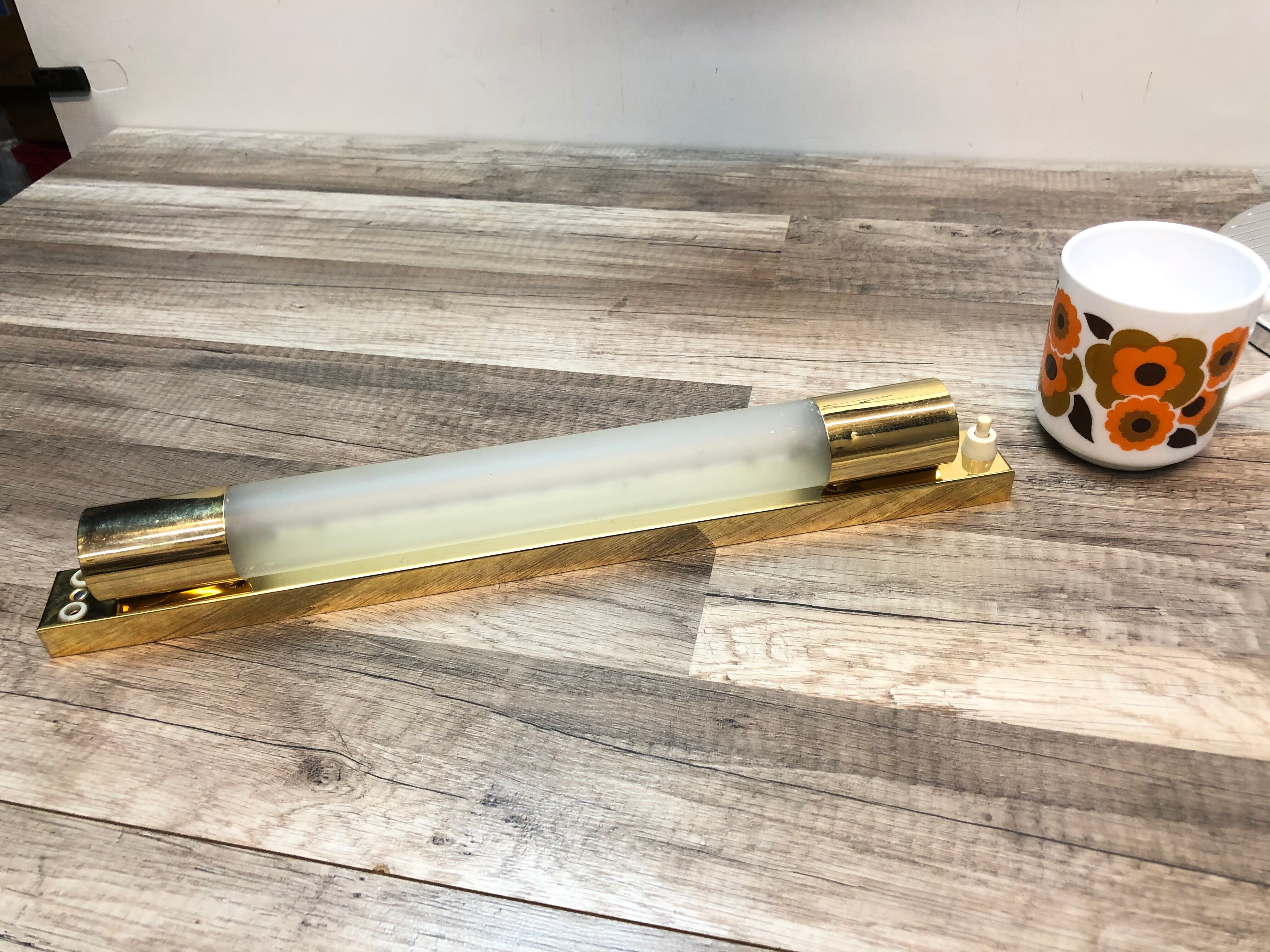 Vintage neon wall lamp 60 Stores Reunited massive brass