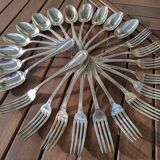 Set of 12 silver plated forks and 12 spoons 84g
