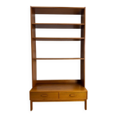 Teak library with two drawers, Sweden 1960