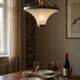 Art Deco Chrome and Murano Glass Pendant Light, Italy, 1950s