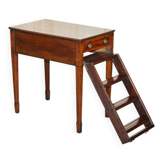 Regency Antique Metamorphic Stair Table with Leather