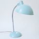 Grande lampe de bureau vintage en métal vert d'eau – Bras flexible chromé