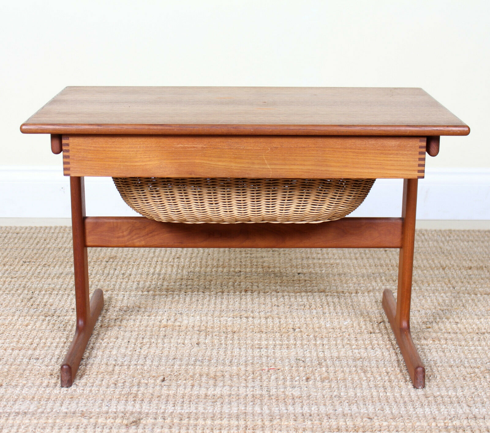 Mid twentieth century Danish teak sewing table