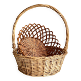 Vintage rattan baskets