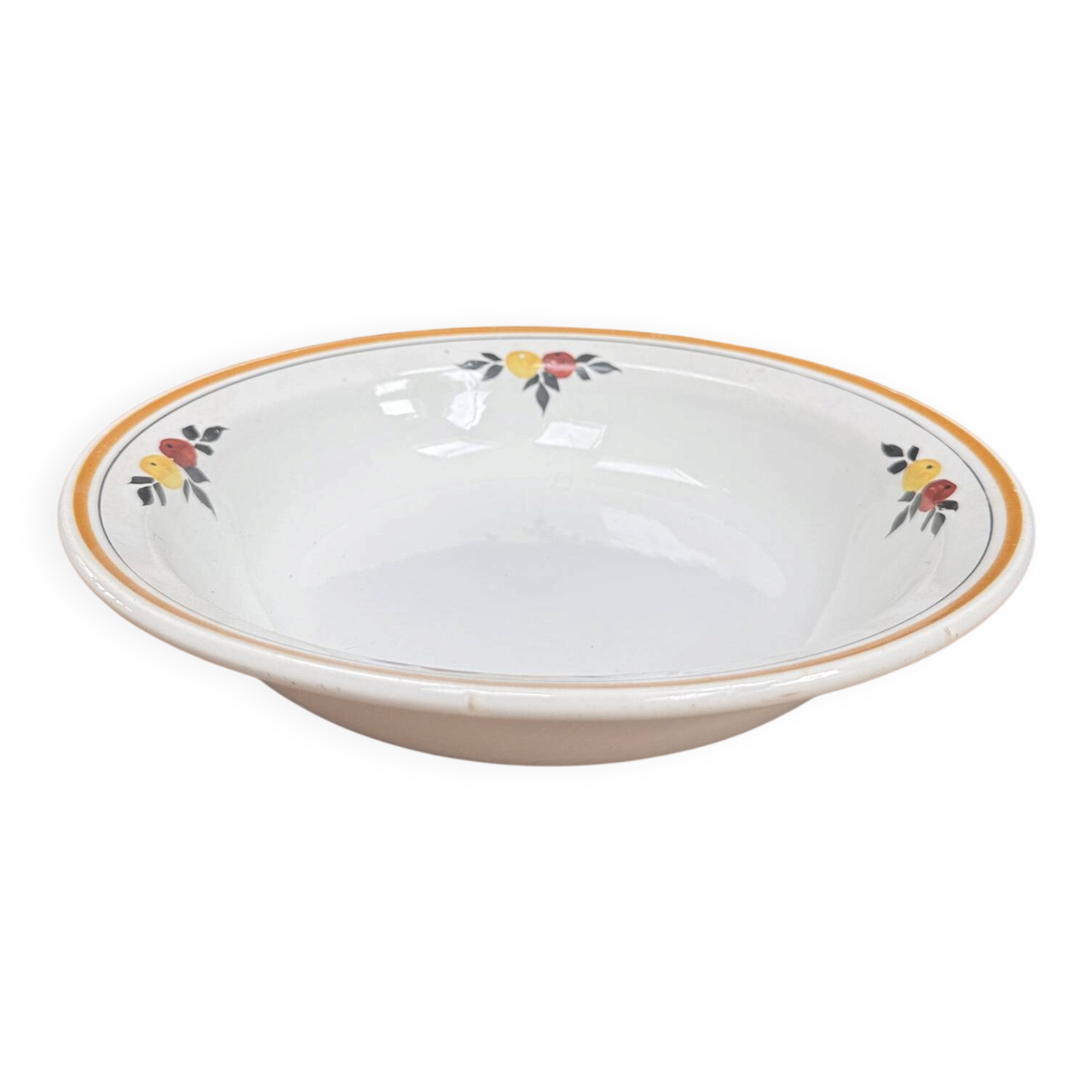 Shallow round plate Moulin des Loups, Granit model
