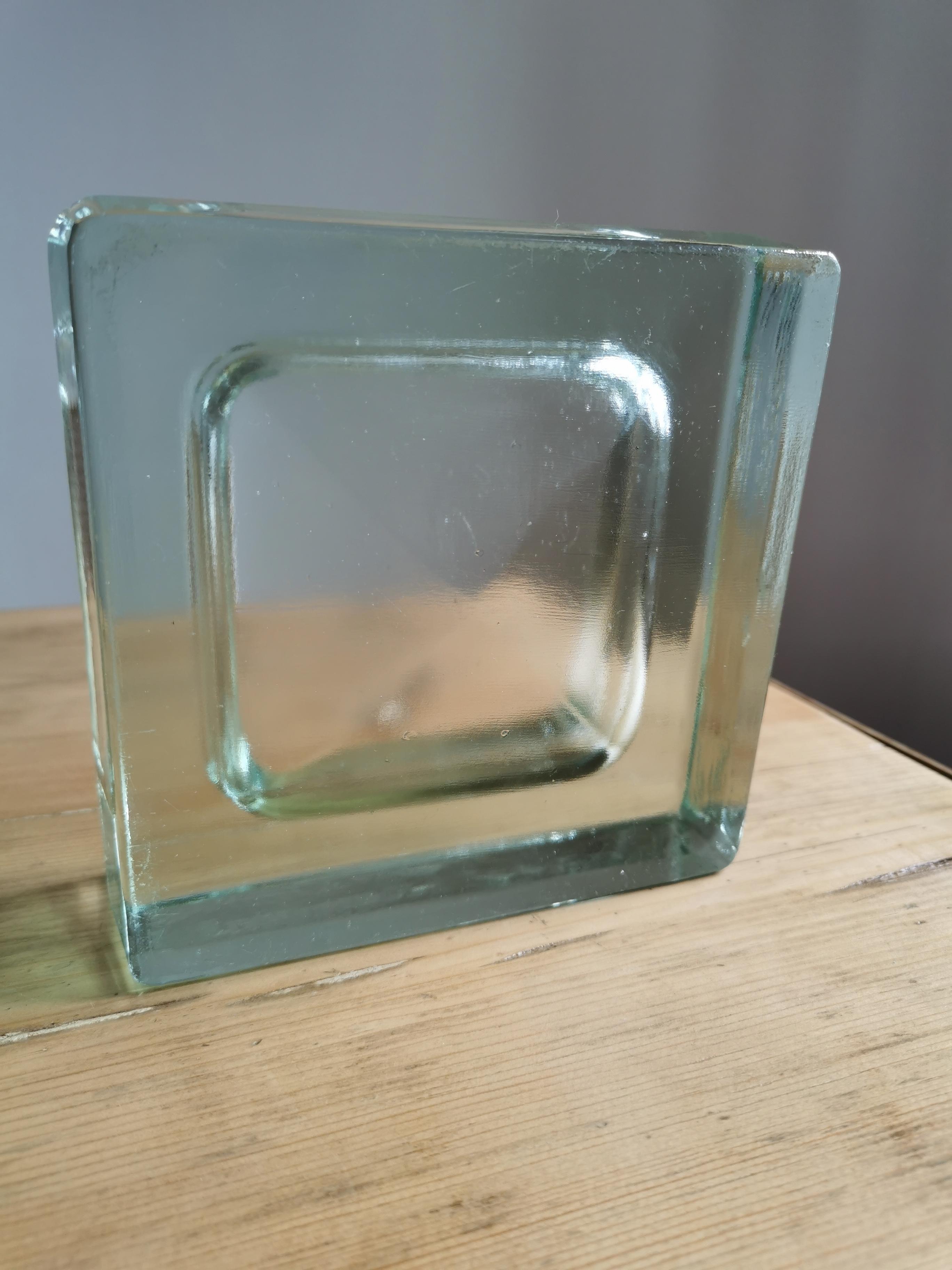 Ashtray glass paved Art deco