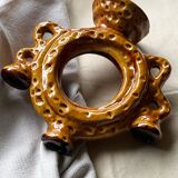 Ceramic candlestick / candelabra from the Menton potter