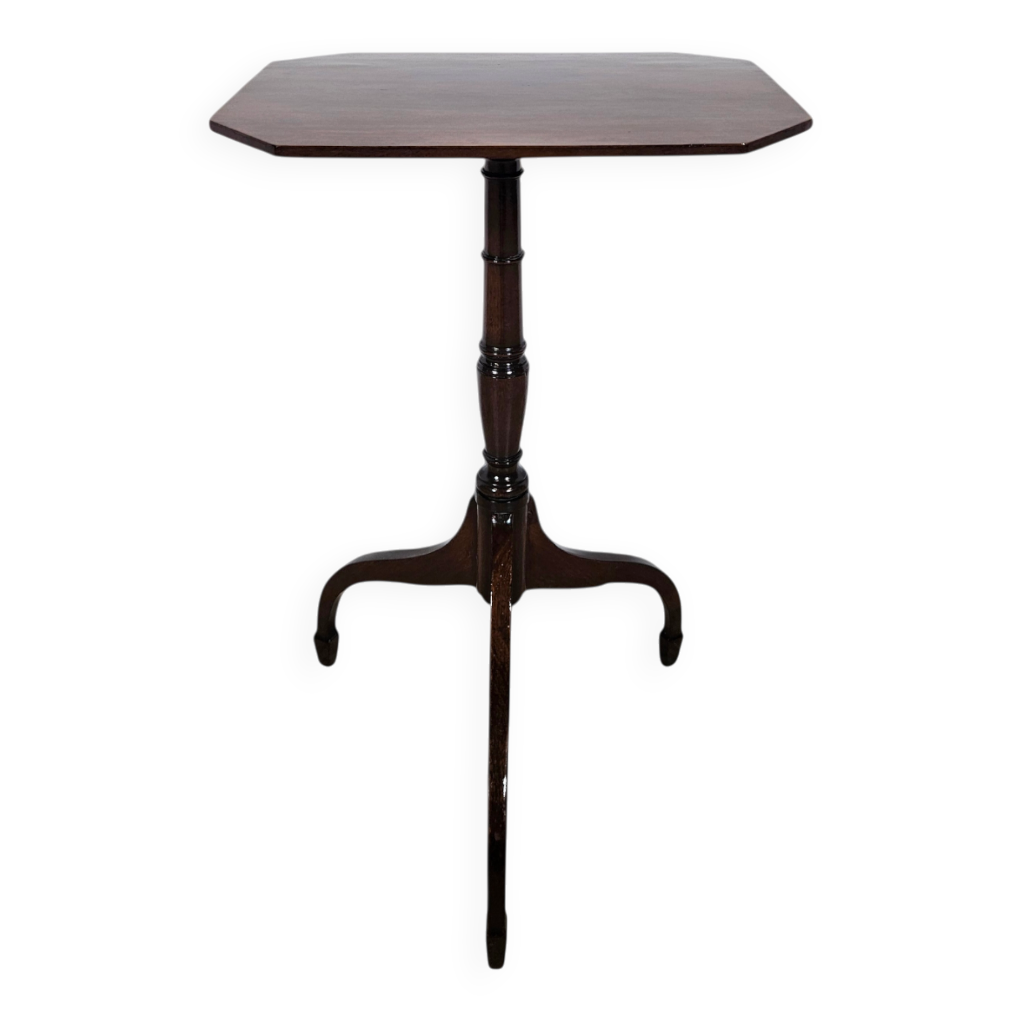 Antique Mahogany Side Table Octagonal Tripod Classic, 19th century