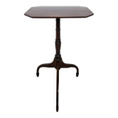 Table d'appoint en acajou antique octogonale sur trépied classique, 19e siècle