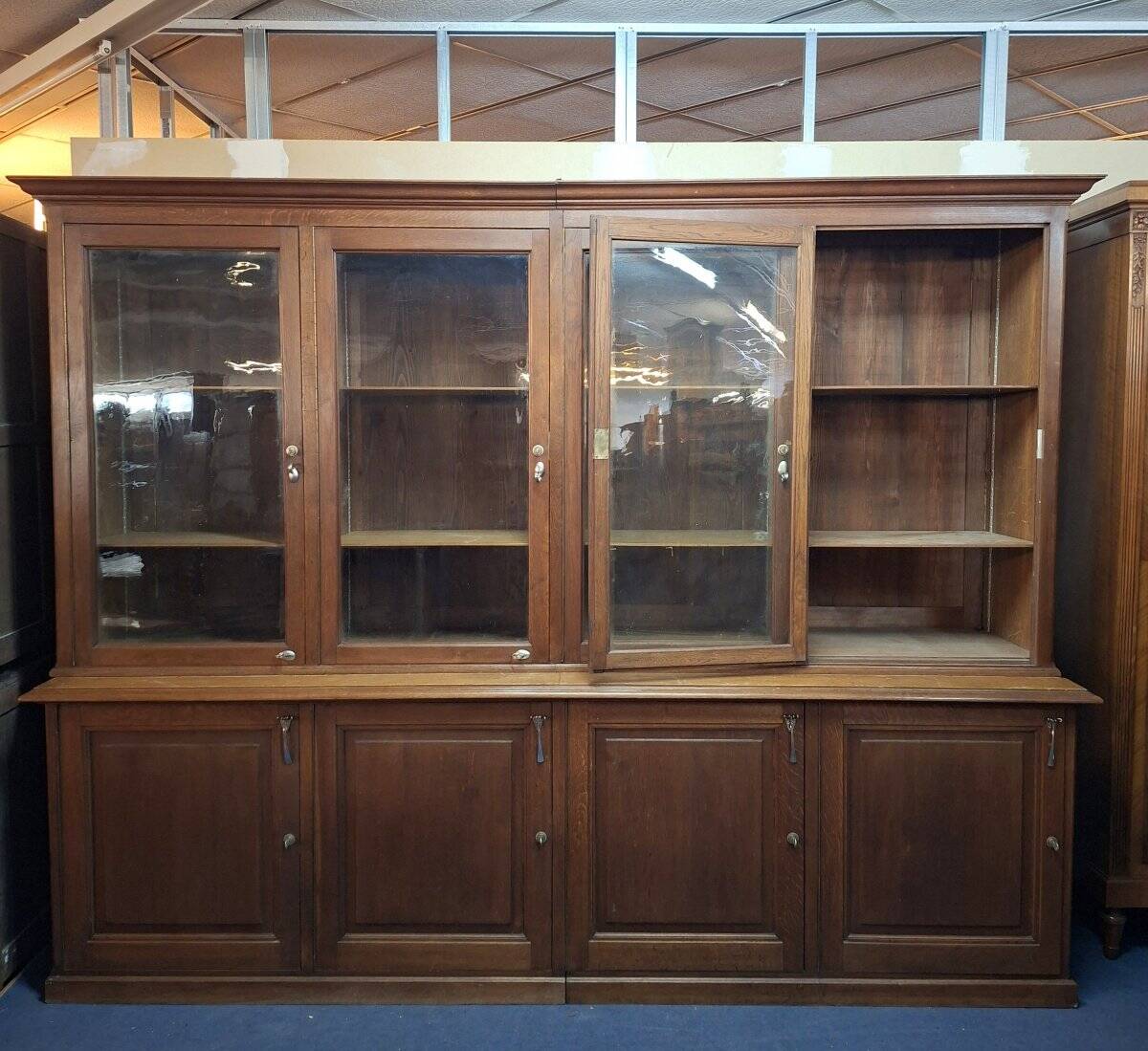 Very large oak shop library – late 19th century, Napoleon III