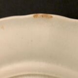 Rebus and dessert plate, in ancient Sarreguemines earthenware at the end of the 19th century