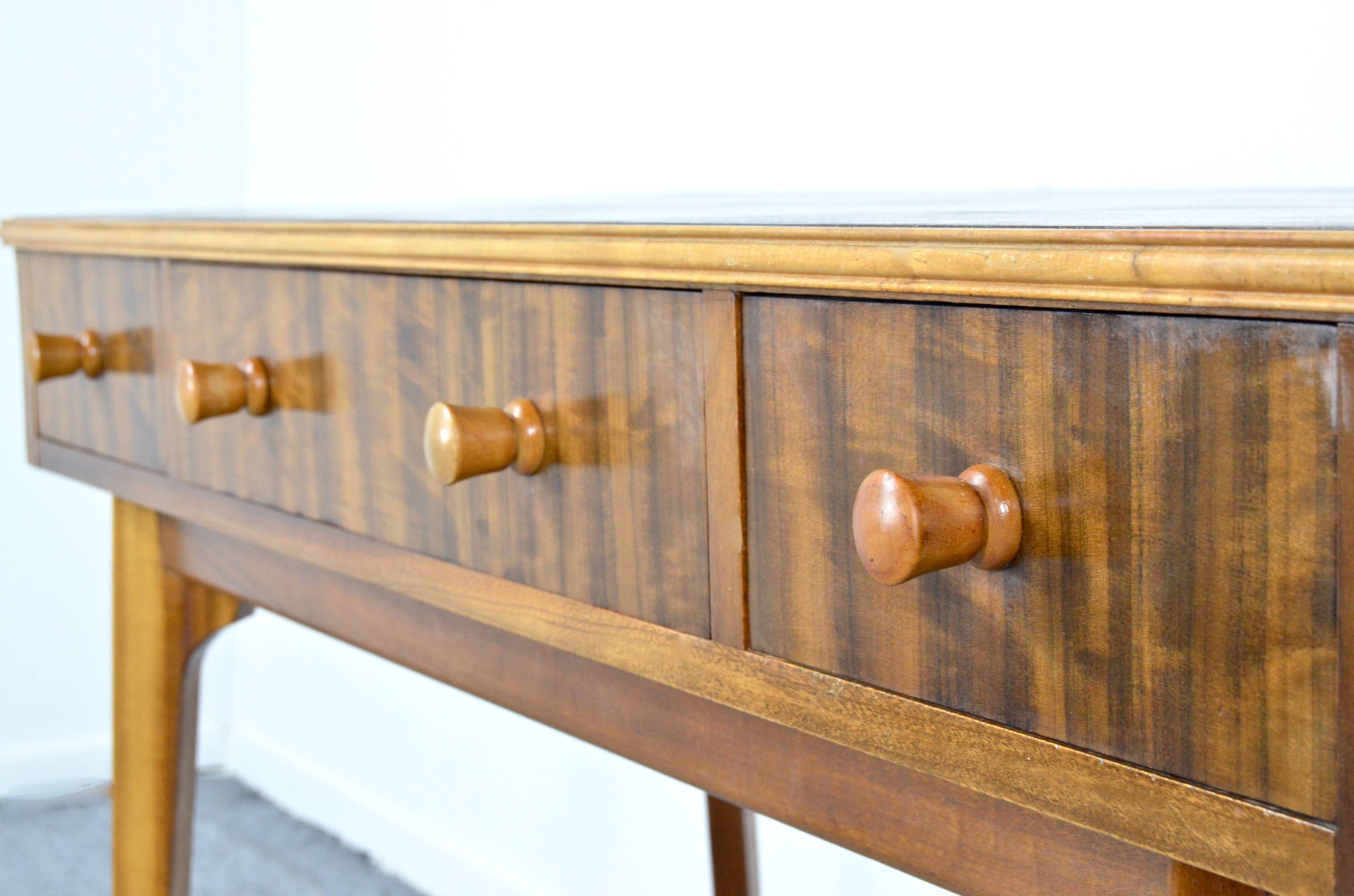 Midcentury Walnut Console Table / Desk By Morris Of Glasgow. Vintage