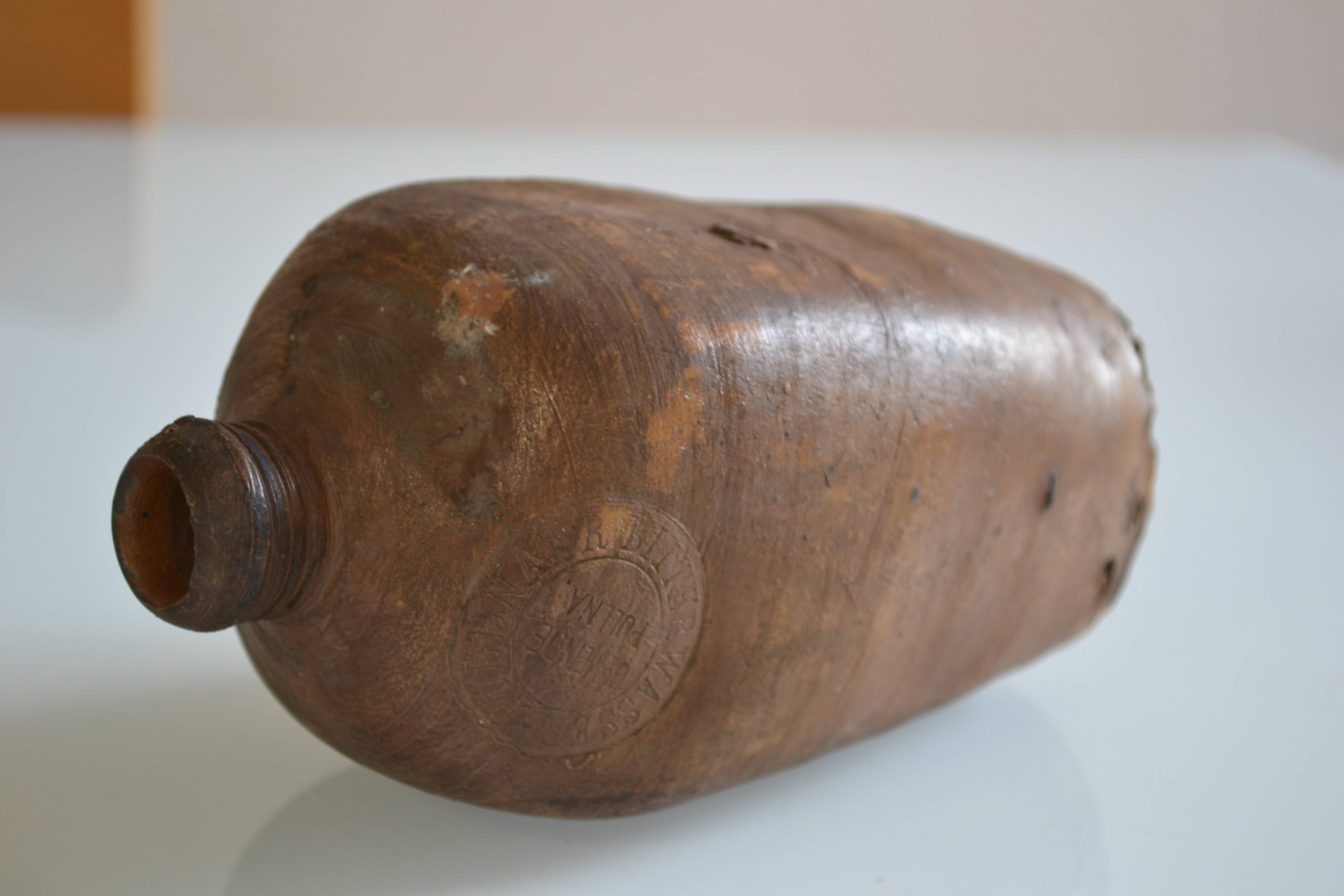 old stoneware bottle "Pullnaer Bitter Wasser" Germany circa 1850