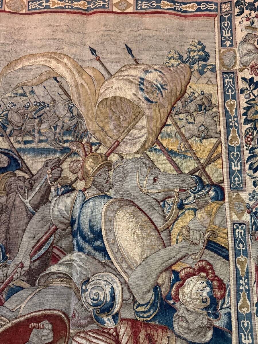 Brussels tapestry, battle scene, second half of the 16th century