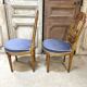 Paire de chaises style Louis XVI en bois doré