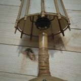 Rattan wall sconce