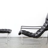 Lounge chair and ottoman Ilmari Lappalainen "Pulkka" for ASKO