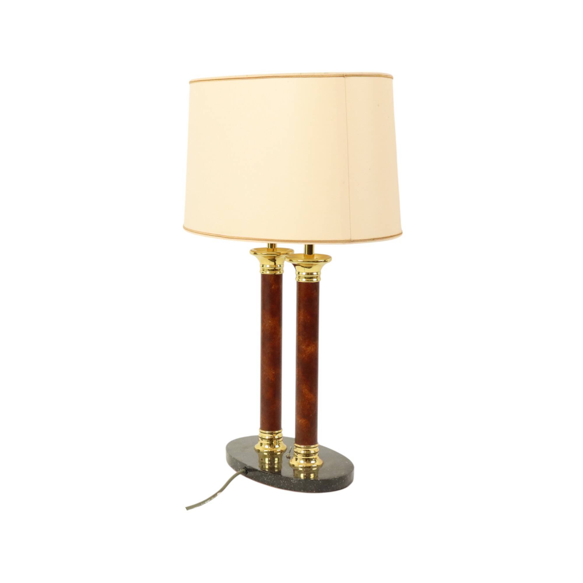 Lampe de table vintage Lusterie Deknudt de style Hollywood Regency