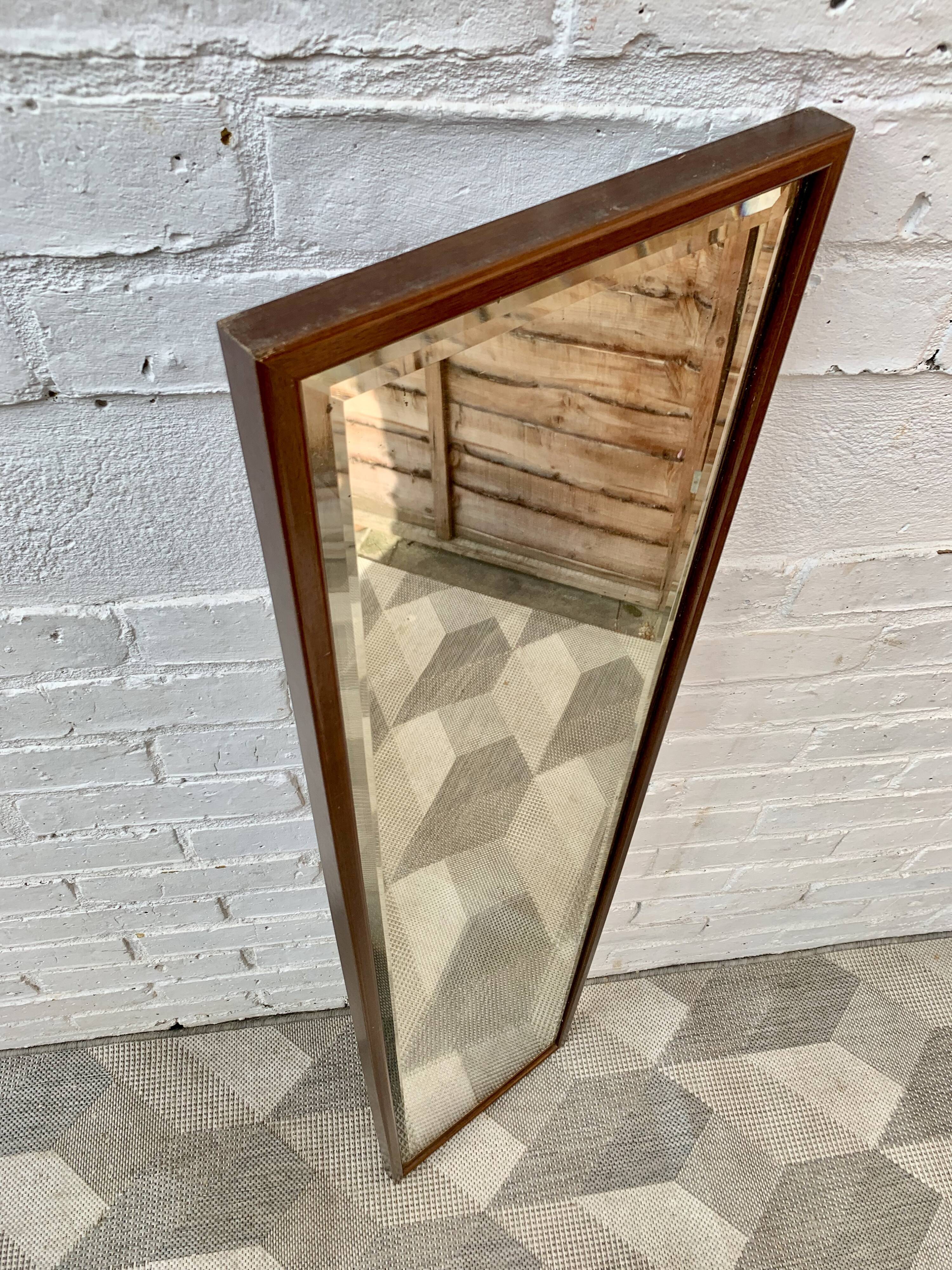 Wall mirror wood frame 119x28cm