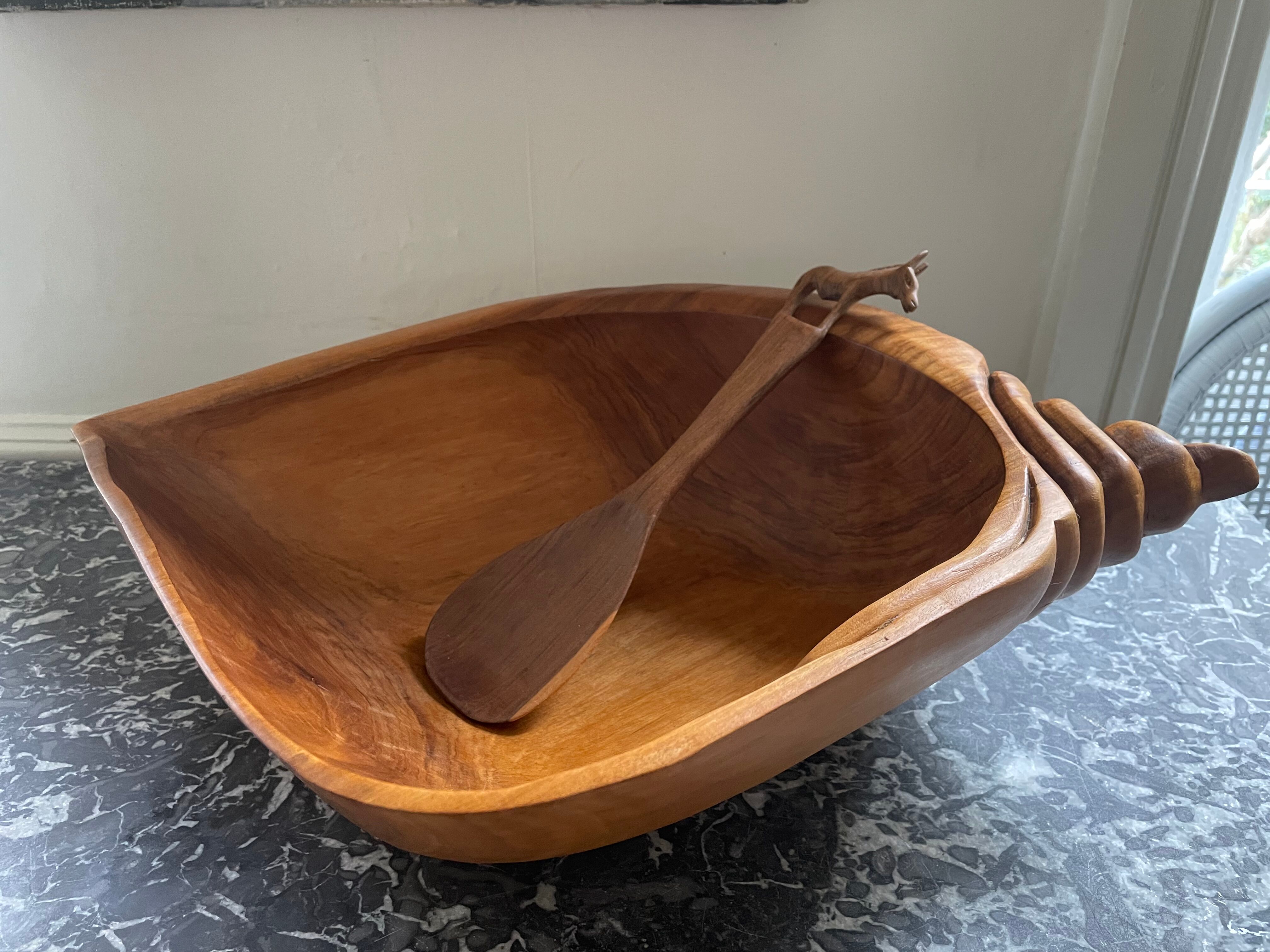 African spoon carved 80'S