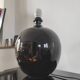 Vintage black ceramic globe lamp – Montgolfier Ceramics (Durta)