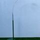 Chromed metal and glass floor lamp designed by Fontana Arte, Falena model by Alvaro Siza, 1990