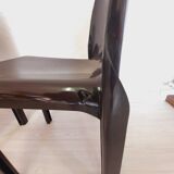 Table avec trois chaises design Vico Magistretti pour Artemide dans les années 70, Stadio 120, Selene