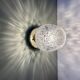 Vintage glass globe wall or ceiling light with diamond point.