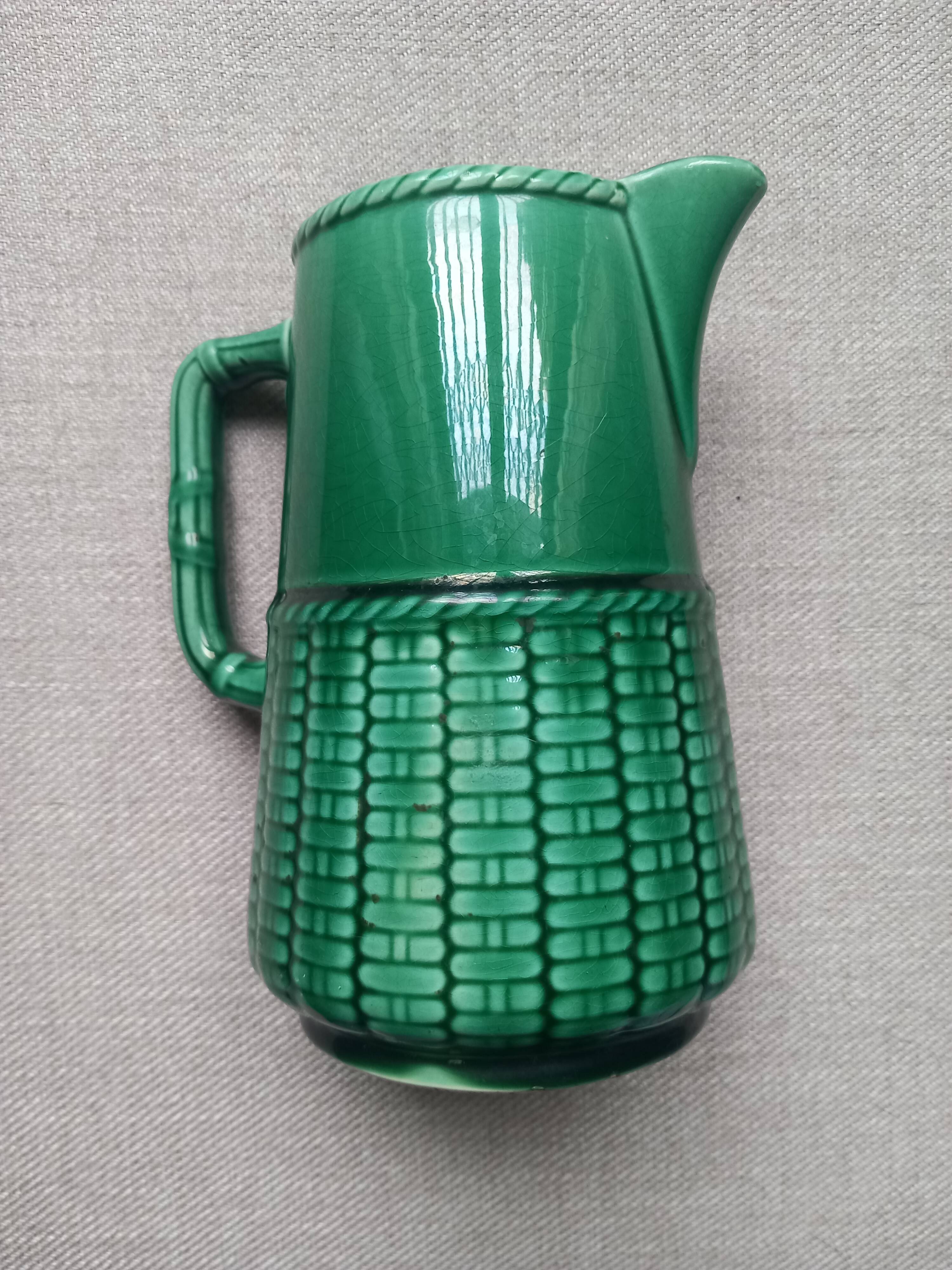 Barbotine jug from SARREGUEMINES