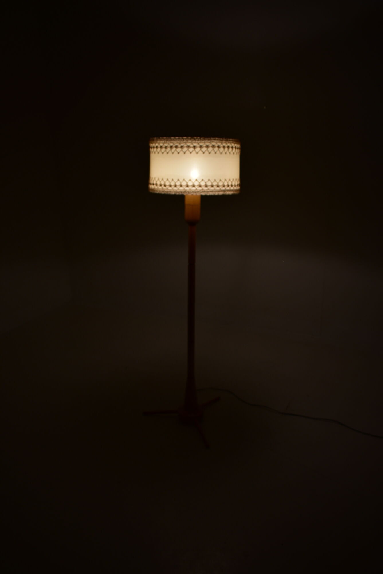 Mid-Century Wooden Floor Lamp by Uluv, 1950s / Czechoslovakia