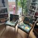 Set of 2 vintage Scandinavian boomerang style armchairs