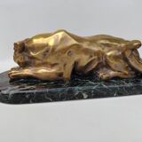 Bronze panther by Henri Payen. 1930s.