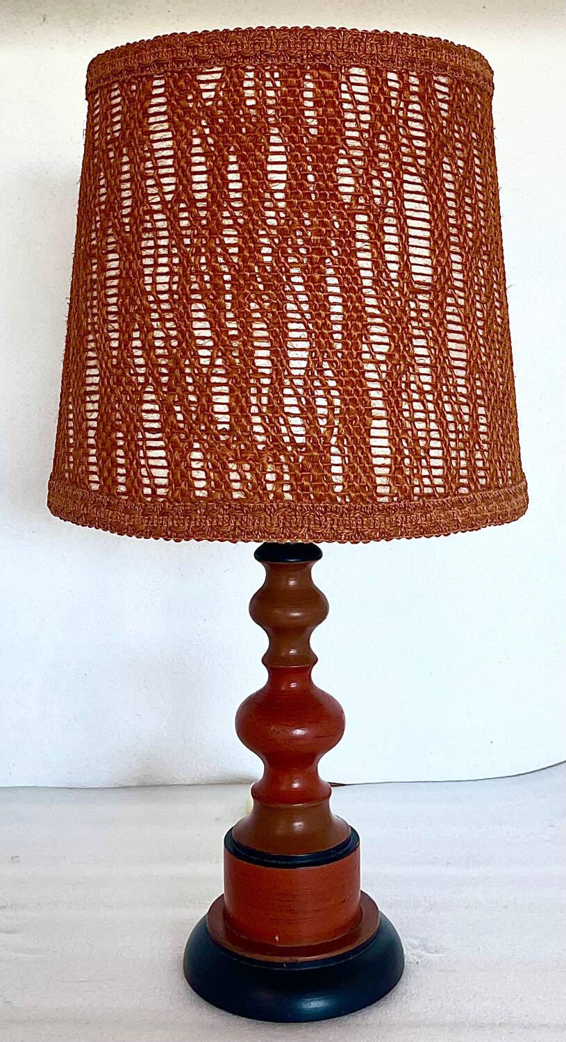Lampe en bois tourné 1970’s.