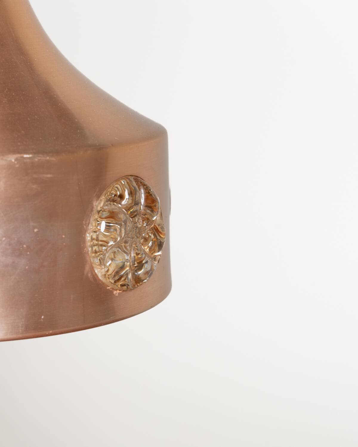 Swedish metal and glass pendant lamp, 1960s/70s