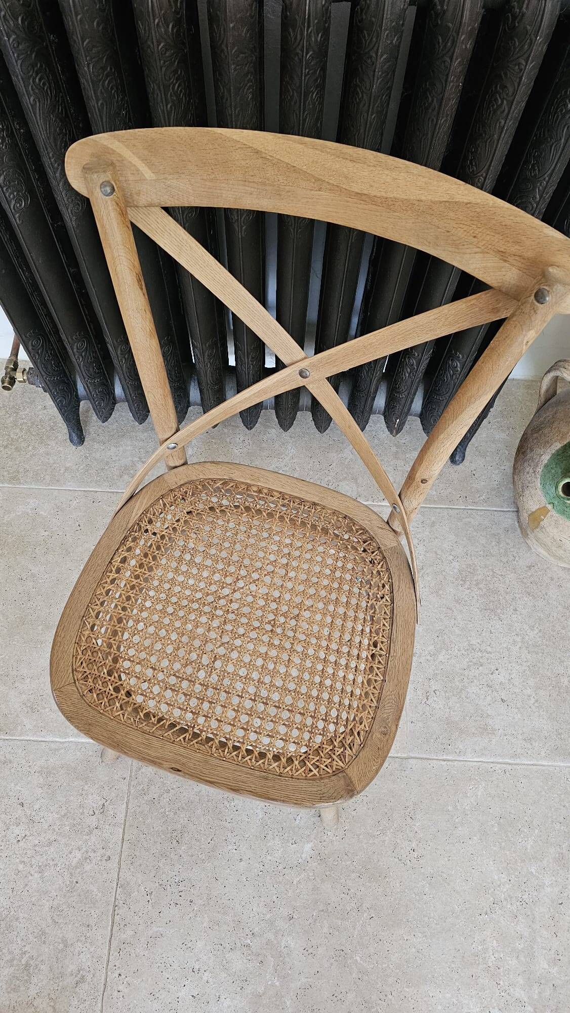 3 cane bistro chairs