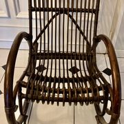 Bamboo and rattan rocking chair