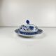 Rare Grand Beurrier rond Hutschenreuther oignon bleu porcelaine Allemagne