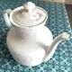 Antique tea set in Limoges porcelain by Chastagner, 3 pieces.