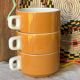 3 large vintage Sarreguemines chocolate cups