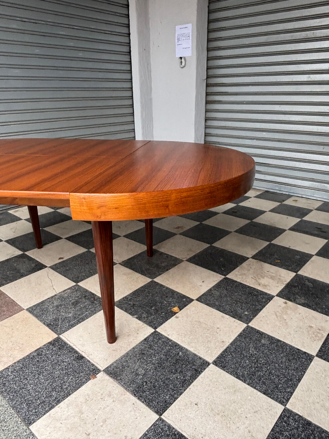 Table extensible en teck vintage