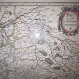 Authentic old map of the seventeenth century of Poitou by judocus Hondius 1630 double-sided