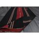 1970s Turkish Hand-Knotted Wool Cotton Black Kilim Runner Rug 118x238