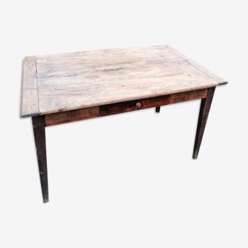 Table de ferme ancienne 132cm