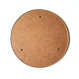 Round centerpiece tray in gold metal and mirror, 1950s